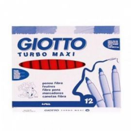 Giotto Μαρκαδόροι Turbo Maxi Χοντροί 12τεμ Κοκκινο