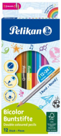 Pelikan Ξυλομπογιές Bicolor BSD 24 Χρώματα-12Τμχ (700146)