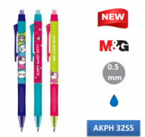  Στυλό M&G iErase Friction & Cats Erasable Pens Clicker 0,5 mm μπλε AKPH32S5