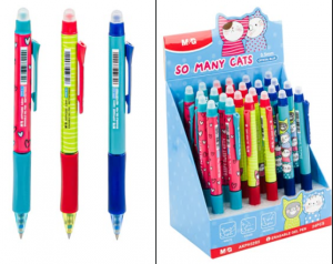  Στυλό M&G iErase Friction & Cats Erasable Pens Clicker 0,5 mm μπλε AKPH32S5