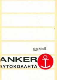 Λευκές Αυτοκόλλητες Ετικέτες ANKER No26 100x23